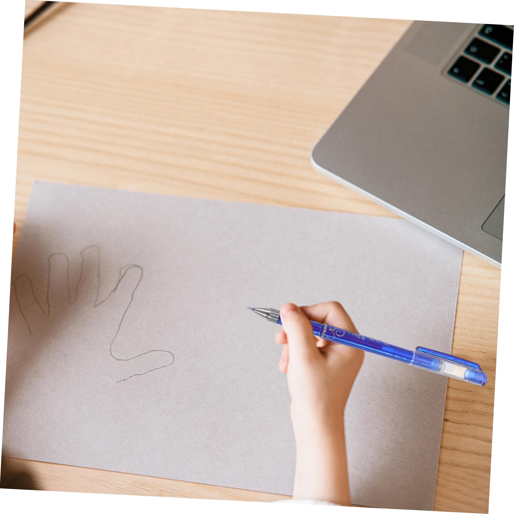 Uonlytech 12pezzi Penne Blu Cancellabili Set per Ufficio Scuola Articoli per Scrittura Inchiostro Blu Fluido e Punta Fine per Prendere Appunti e Scrivere Carta