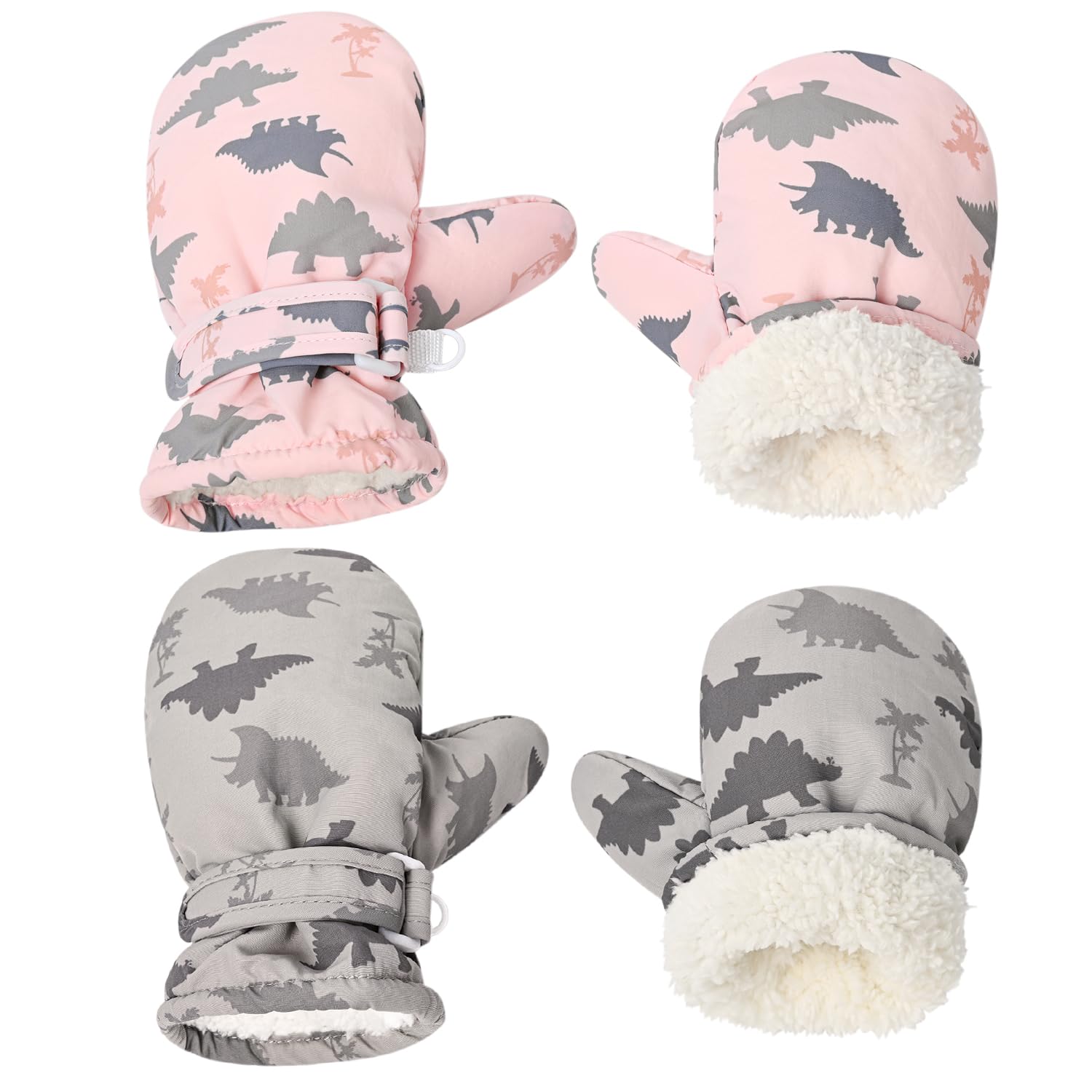 Fleece Lined Mittens for Baby Boys Girls,Baby Toddler Little Kids Winter Warm Gloves Mittens