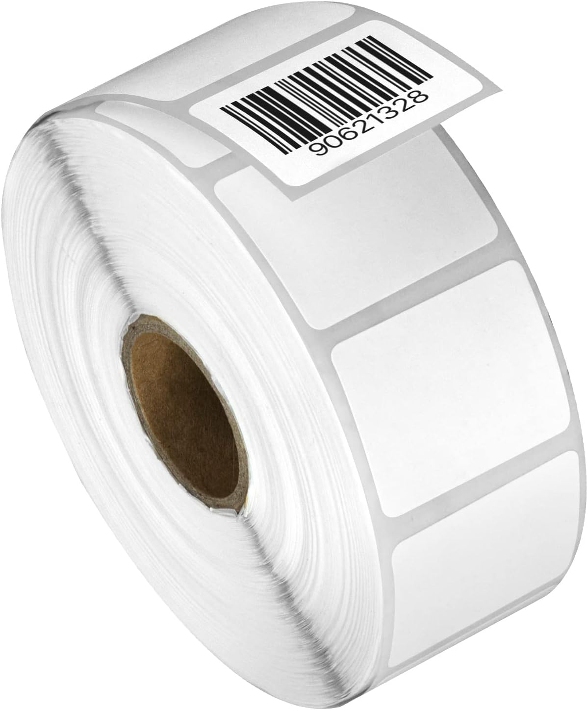 1.25" x 1" Direct Thermal Label - Compatible with Rollo Label Printer & Zebra Desktop Printers – 1” Core, Permanent Adhesive Perforated Postage UPC Barcode Address Sticker - 37 Rolls, 1380/Roll