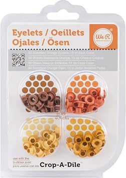 We R Memory Keepers Eyelets for Scrapbooking, Orange, Standard