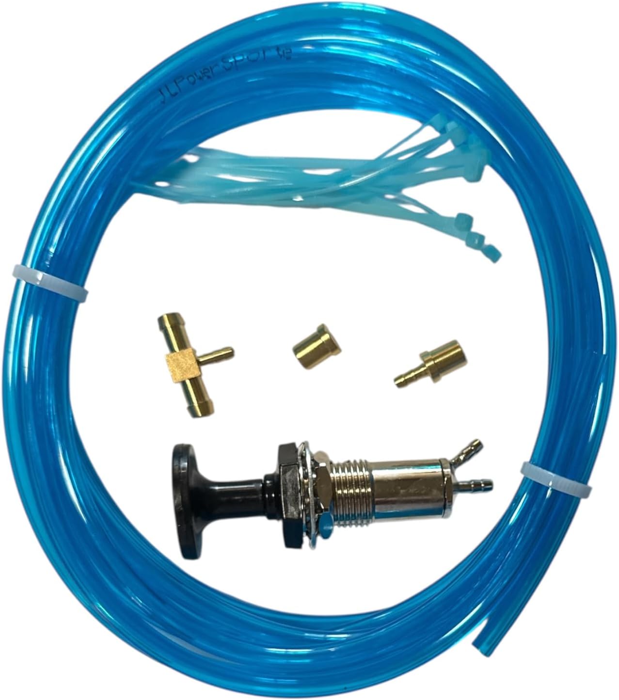 JLP Primer Kit Single Carb Keihin SBN Jet Ski PWC-ATV Brass Fittings And Primer Pump Blue