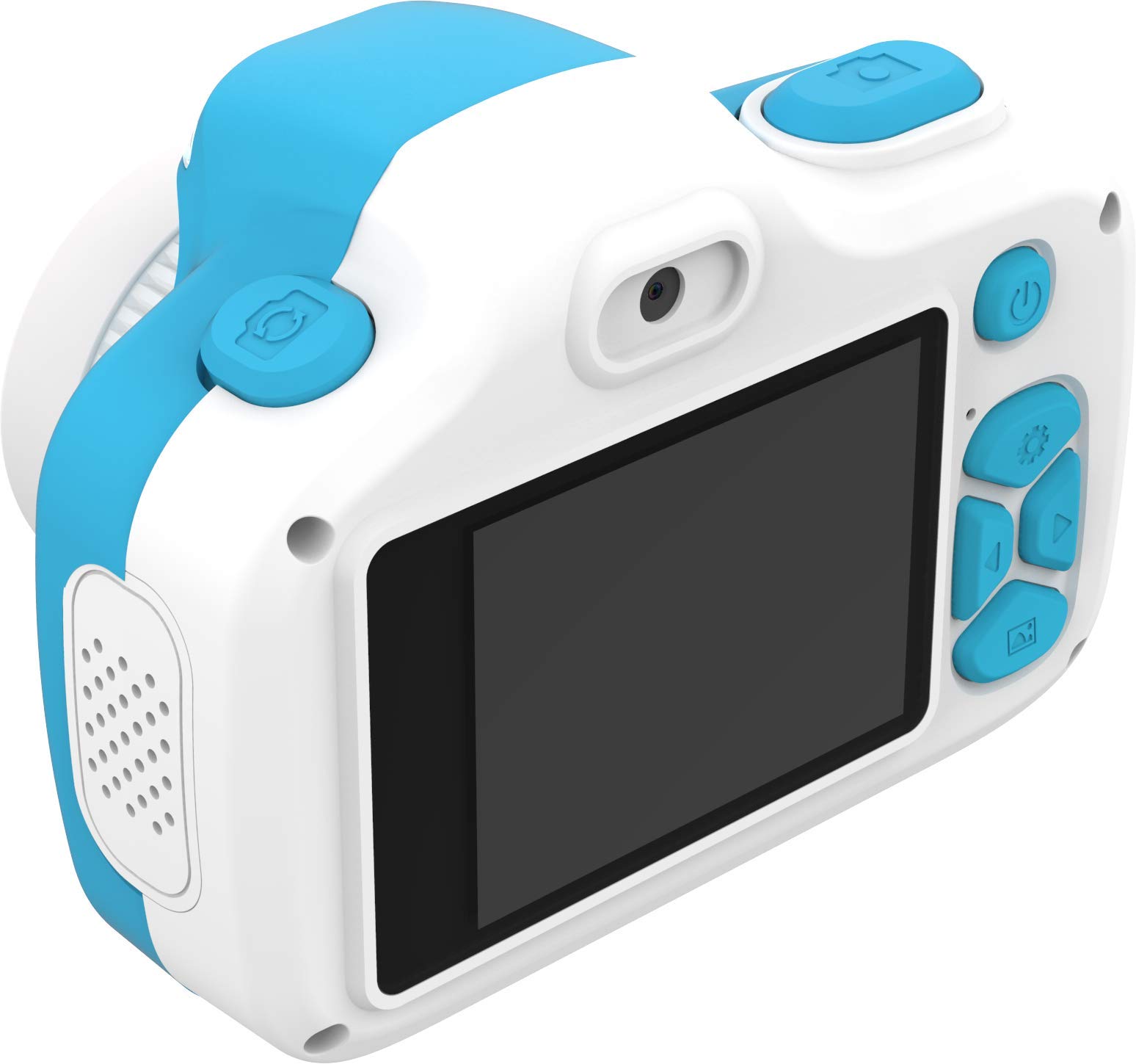 Oaxis myFirst Camera 3, Color Azul. Mini cámara de 16 MP Estilo Reflex para niños con DualLens y Lente Macro