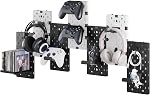 PEGZONE Gaming Pegboard Controller & Headphone Wall Mount, 14pcs, Black | Modular Design, Xbox PS5 PS4 Switch Compatible, Disc Shelf Organizer, Video Game Storage