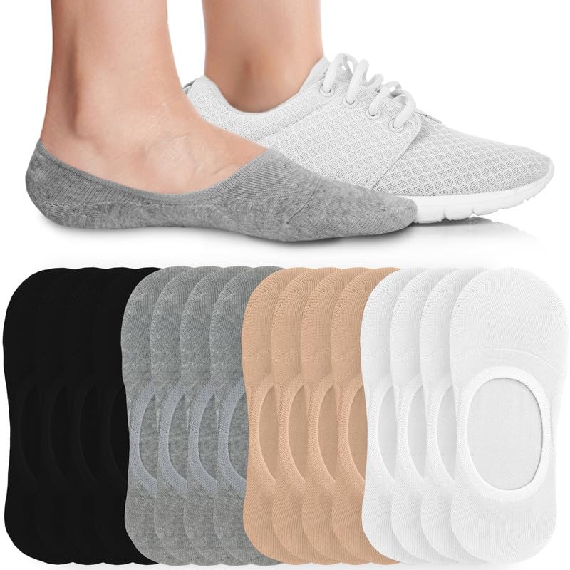 Eedor No Show Socks Womens Invisible Liner Non Slip Low Cut Casual Formal Wear Soft Stretchable