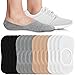 Eedor Women's 8 Pack Thin Casual No Show Socks Non Slip Flat Boat Line 8 Pack_4 Colors (2 Pairs Per Each Color) US women's shoe 6.5-8.5 (9.06"-9.67")