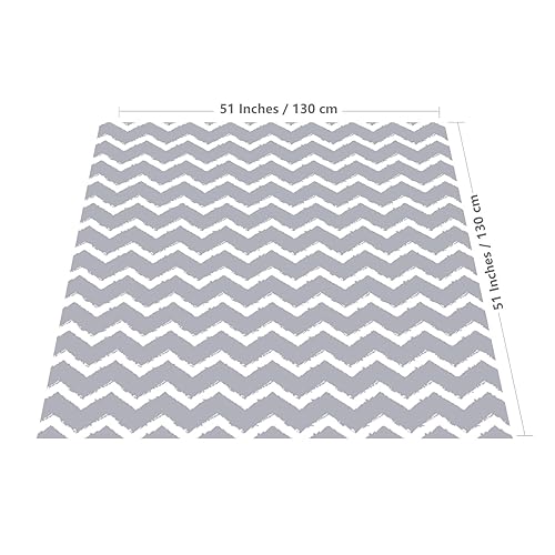 Miniatura 21 de Tapete de salpicaduras para bebé debajo de la silla alta, tapete de salpicaduras de 51 x 51 pulgadas, tapete impermeable y lavable, protector