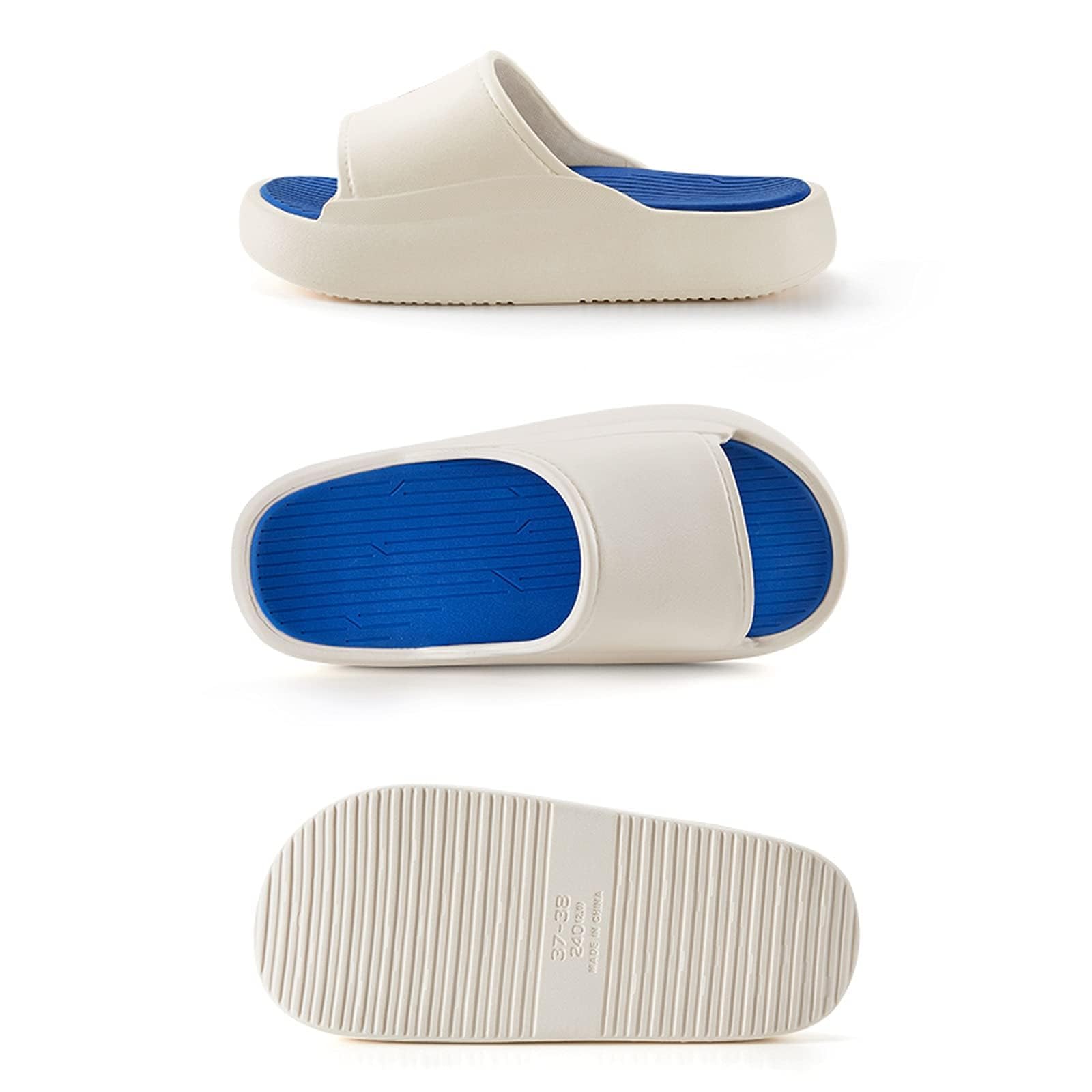 zapatillas de baño Zapatillas de aumento de hombres 3,5 cm de espesor Suelas de espesor Slippers Slippers de ducha de moda antideslizante Sandalias y zapatillas Sandalias y zapatillas Zapatillas de pl