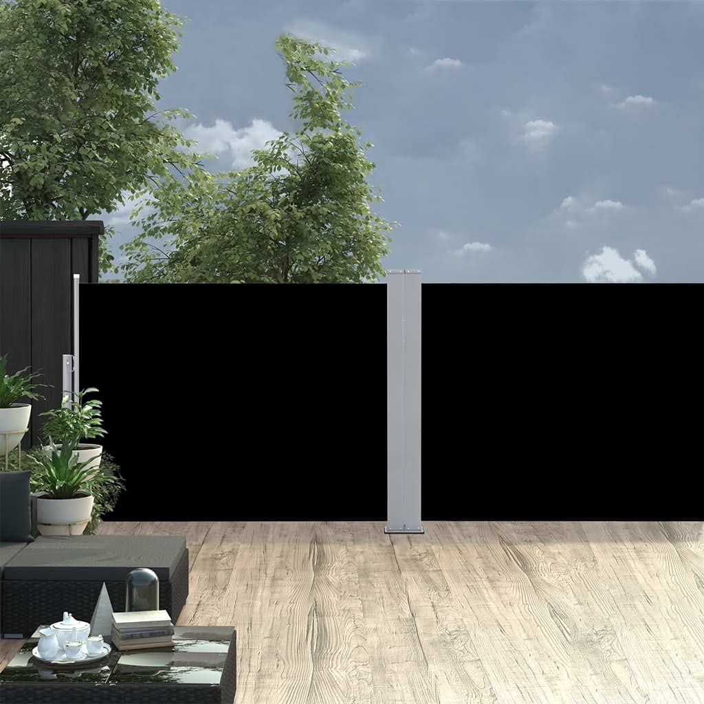 vidaXL Toldo Lateral retráctil Negro 100x1000 cm