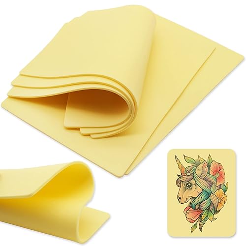 Miniatura 10 de 10 piezas de piel de práctica de tatuajes en blanco de doble cara de 8 x 6 x 0.05 pulgadas, piel falsa para tatuaje, almohadillas de silicona suave