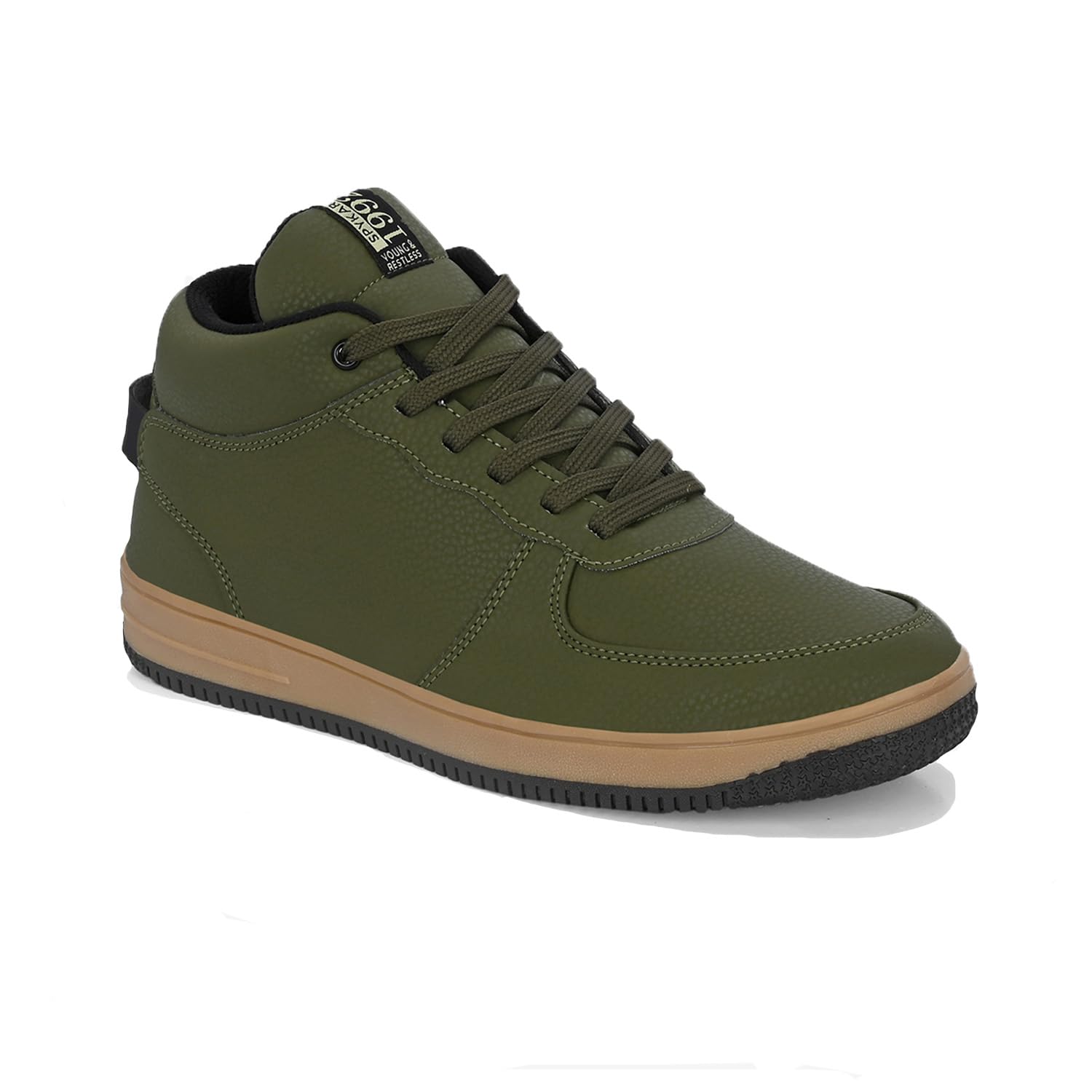 Spykar Braxton Mens Olive Mid Top Sneaker (B0D5RFP4Z6) Amazon Price History, Amazon Price Tracker