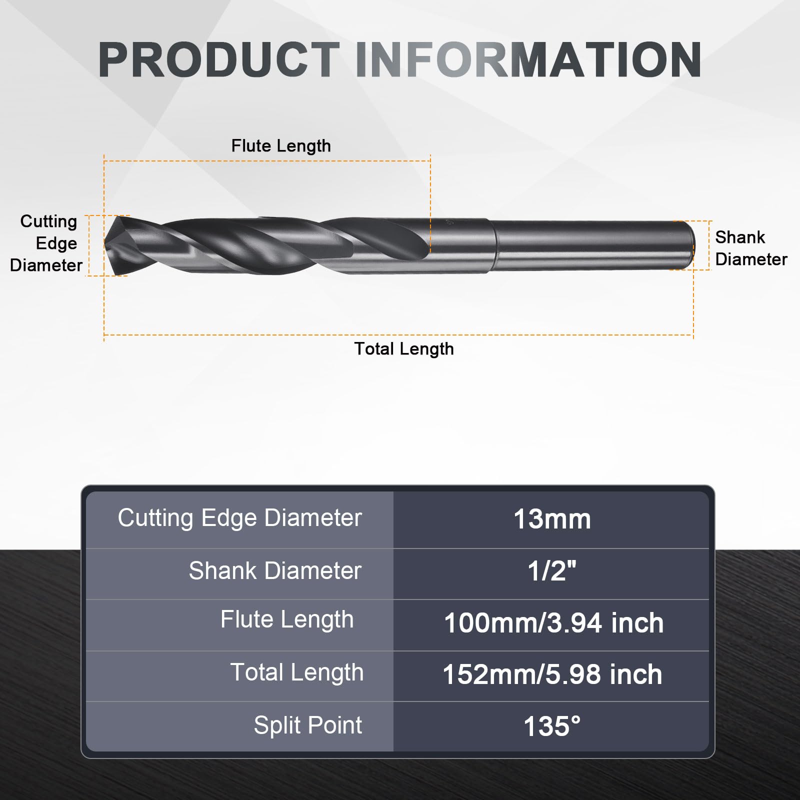 uxcell 13mm Drill Bit 1/2