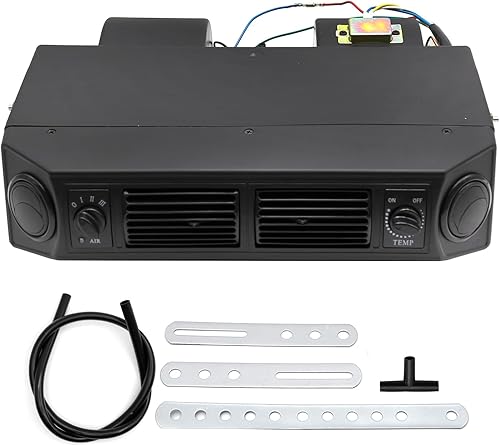 Miniatura 7 de 12V AUTO Truck Under Dash AC Aire acondicionado Evaporador Asamblea, AC Calefacción+Unidad de enfriamiento, flujo de aire máximo 610 cfm, motor 80W,