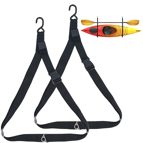Kayak Storage Strap,Kayak Hanging Straps 1in/1.5in Wide,Adjustable Kayak Wall Mount