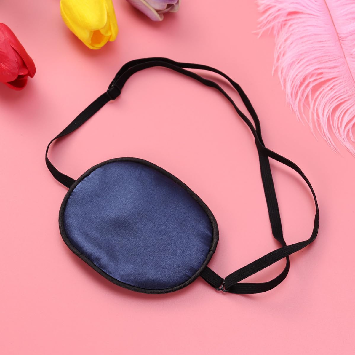 IMIKEYA Masque Oculaire Simple en Soie, Style Pirate, pour Amblyopie