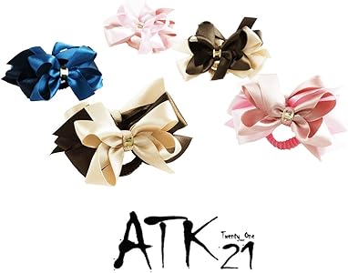 Amazon.co.jp: [ATK21] (2点セット） バイカラー ダブルリボン