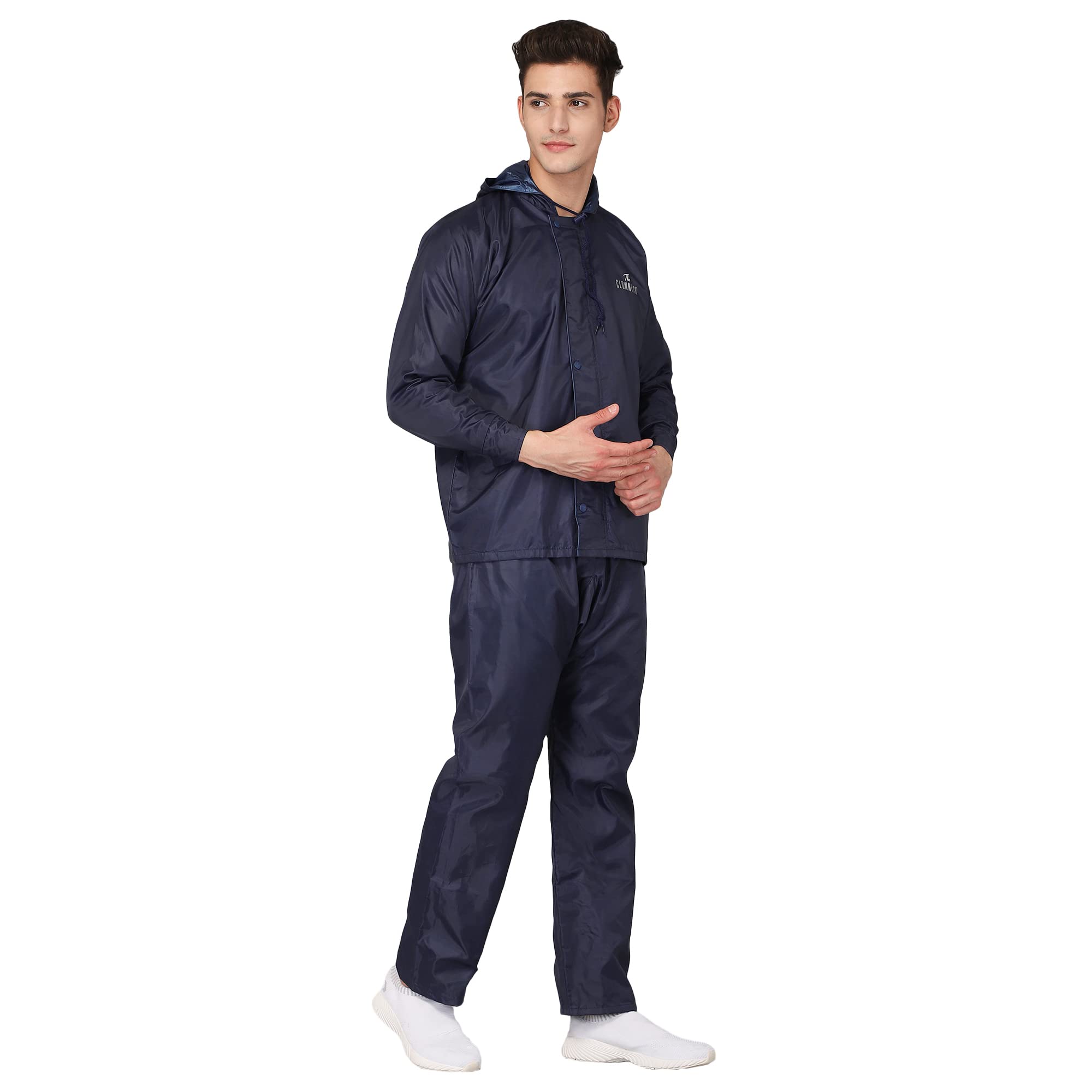 Rain Coat for Men Waterproof for Bike Reversible Double Layer with Hood Raincoat for Men. Set of Top and Bottom Packed in a Storage Bag Magic Pro Series