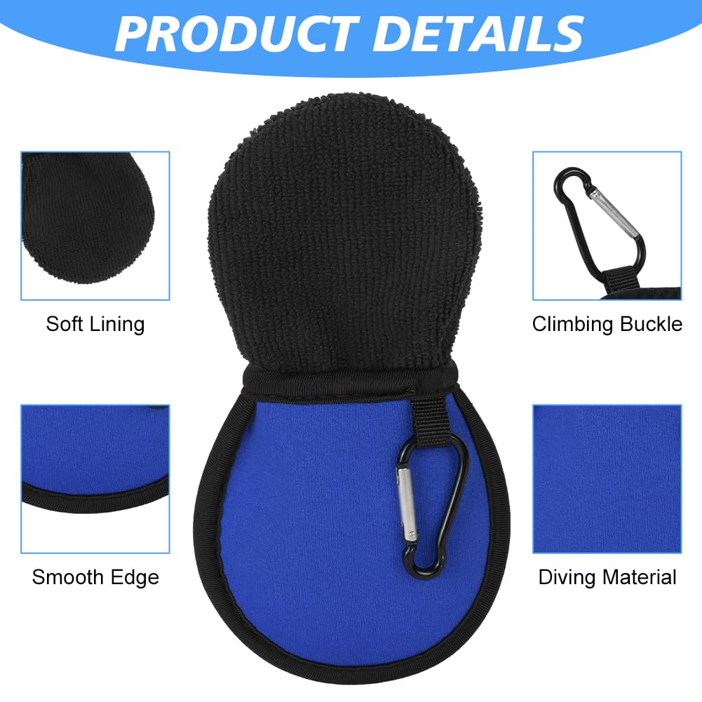 Pochettes de Nettoyage de Balles de Golf, Imperméable à l'eau Sac de Golf avec Double Couche, Mini Sac de Nettoyage Portables pour Balles de Golf avec Mousqueton, Accessoires de Golf