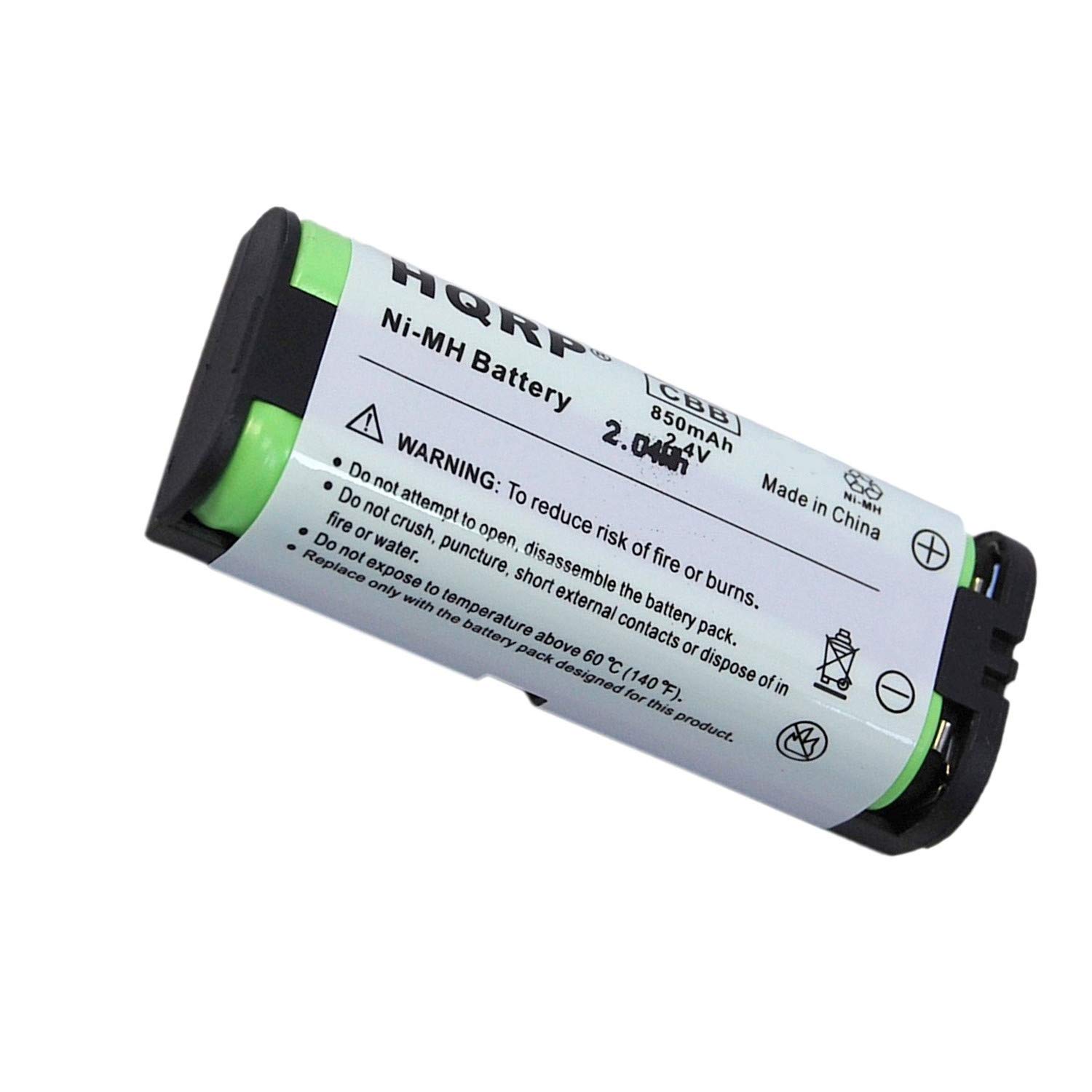 HQRP Battery for Cordless Telephones, Panasonic HHR-P105 HHR-P105A Type 31 KX-TG2420 KX-TG2421 KX-TG2422 KX-TG2431 KX-TG2432 KX-TG2620 KX-TG2621 KX-TG2622 KX-TG2631 KX-TG5761 KX-TG5771 KX-TG6702 KX-TGA570 KX-TGA671 KX-TGA572 KX-TGA670 KX-TG6700