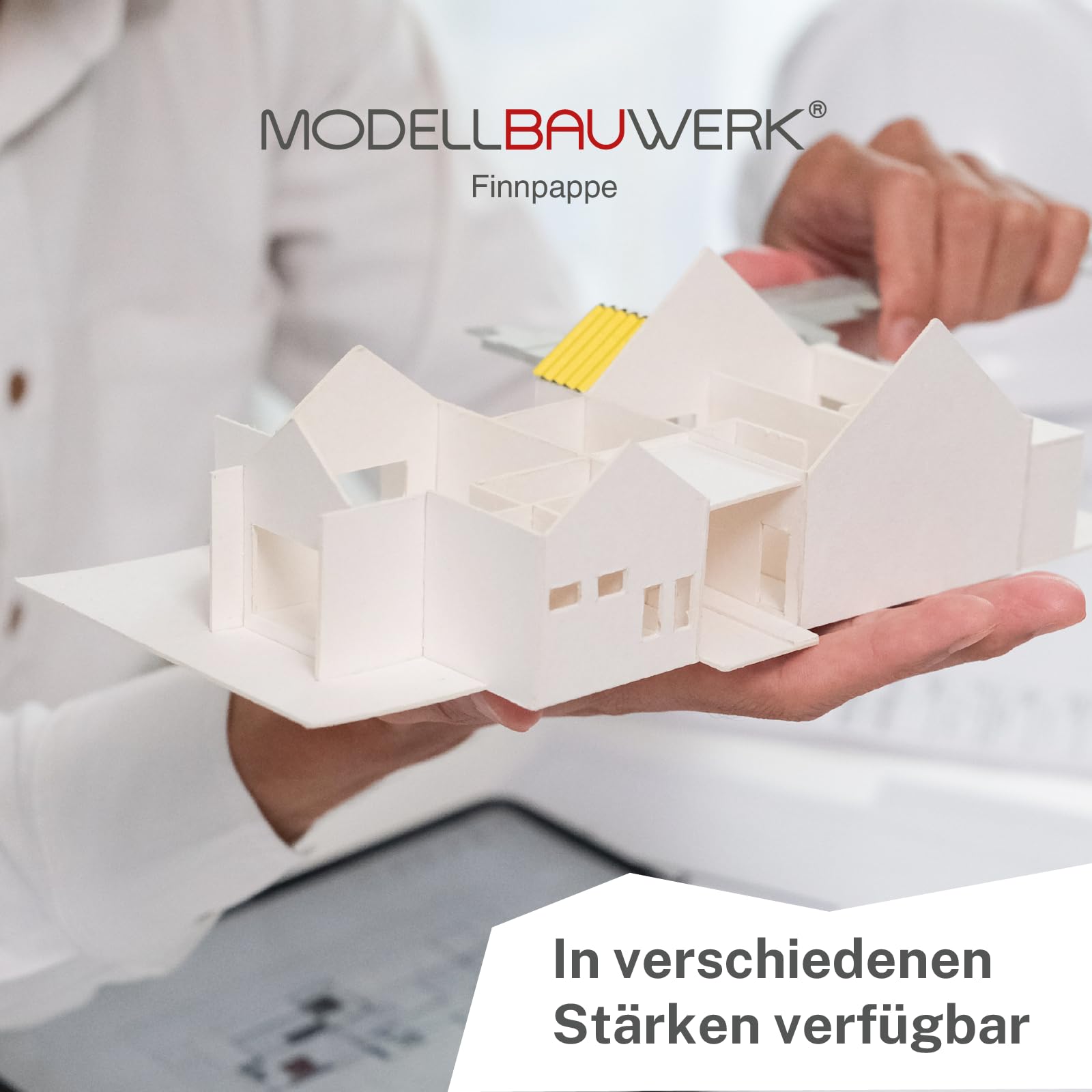 10 Blatt Finnpappe 50x70cm | 3mm Stärke | Modellbauwerk® | für Modellbau und Bastelarbeiten | Architektur | Studium | Material | Diorama | Holzpappe | Kreativ sein