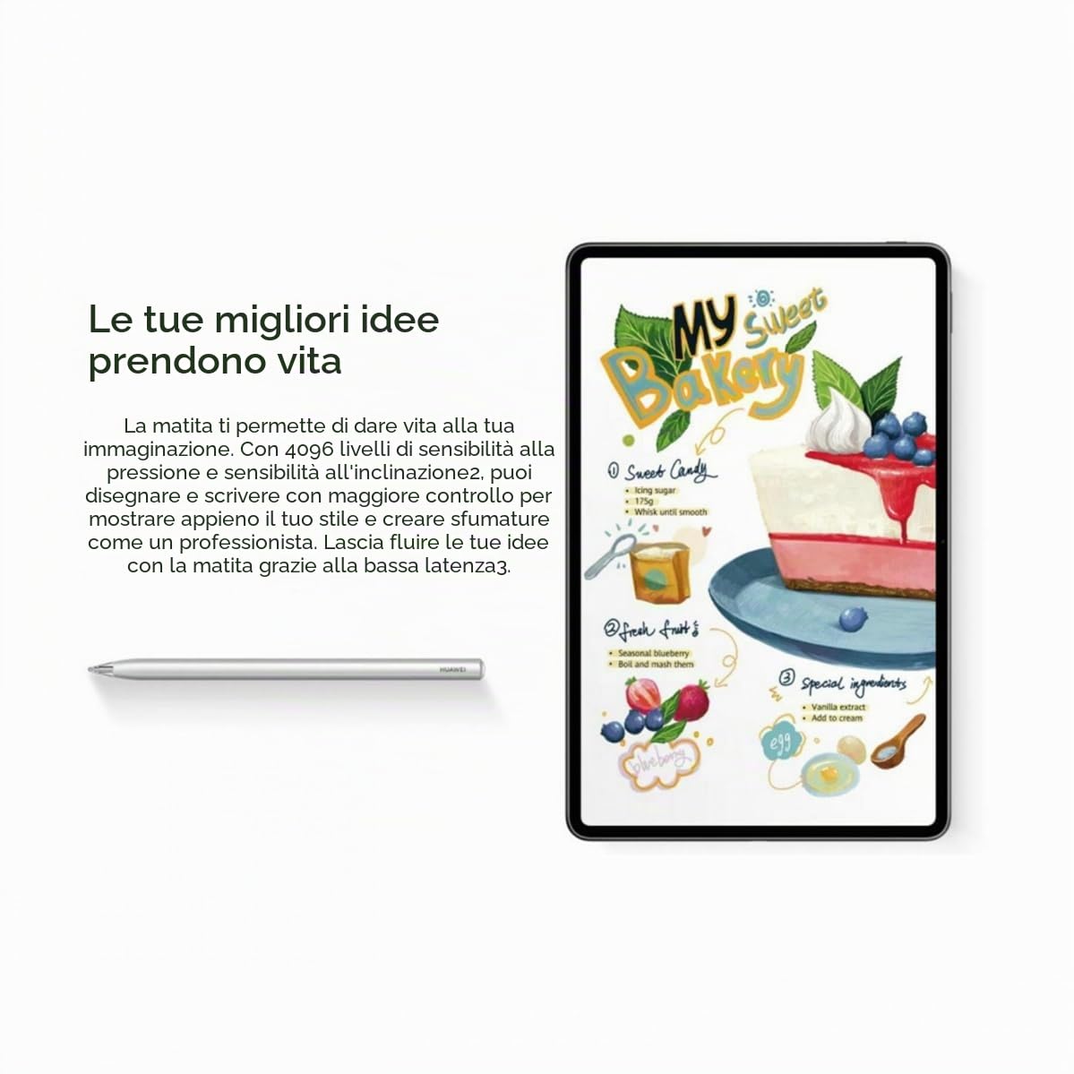Penna stilo originale per Huawei M-penicl 2 generazione, M-pencil 2 gen per Matepad pro11/Matepad 11/Matepad pro10.8 /Matepad pro12.6/Matebook E (M-pencil gen2)