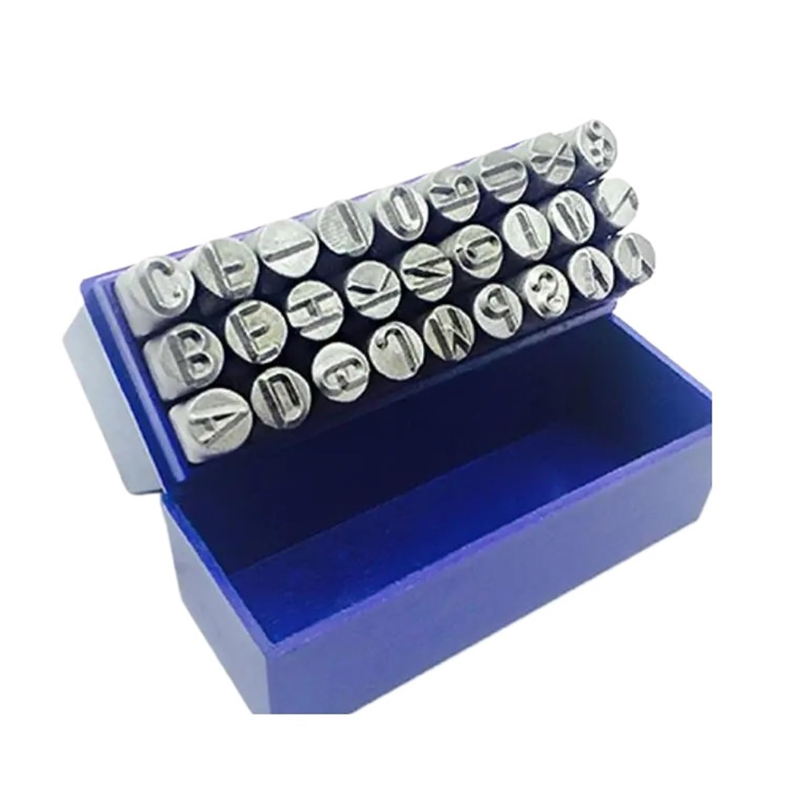 AXVOLA Steel Letter Mould Metal Stamping kit Steel Die Number Letter Alphabet Stamps Tools Punch Tool Puncher Set for Gold Silver Leather Punch Logo(3mm Number)