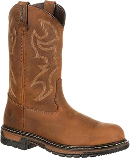 ROCKY Original Ride Branson Steel Toe Waterproof Western Boots, Aztec Crazy Horse, Size 14(WI)