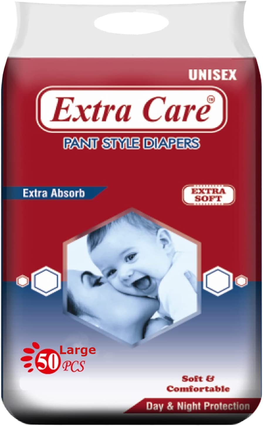 EXTRA CARE BABY DIAPER PANT 50 DIAPERS (LARGE)