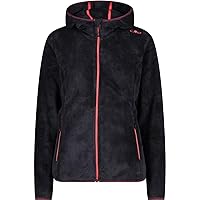 CMP - Giacca Donna Cappuccio Fisso, Antracite-Burgundy