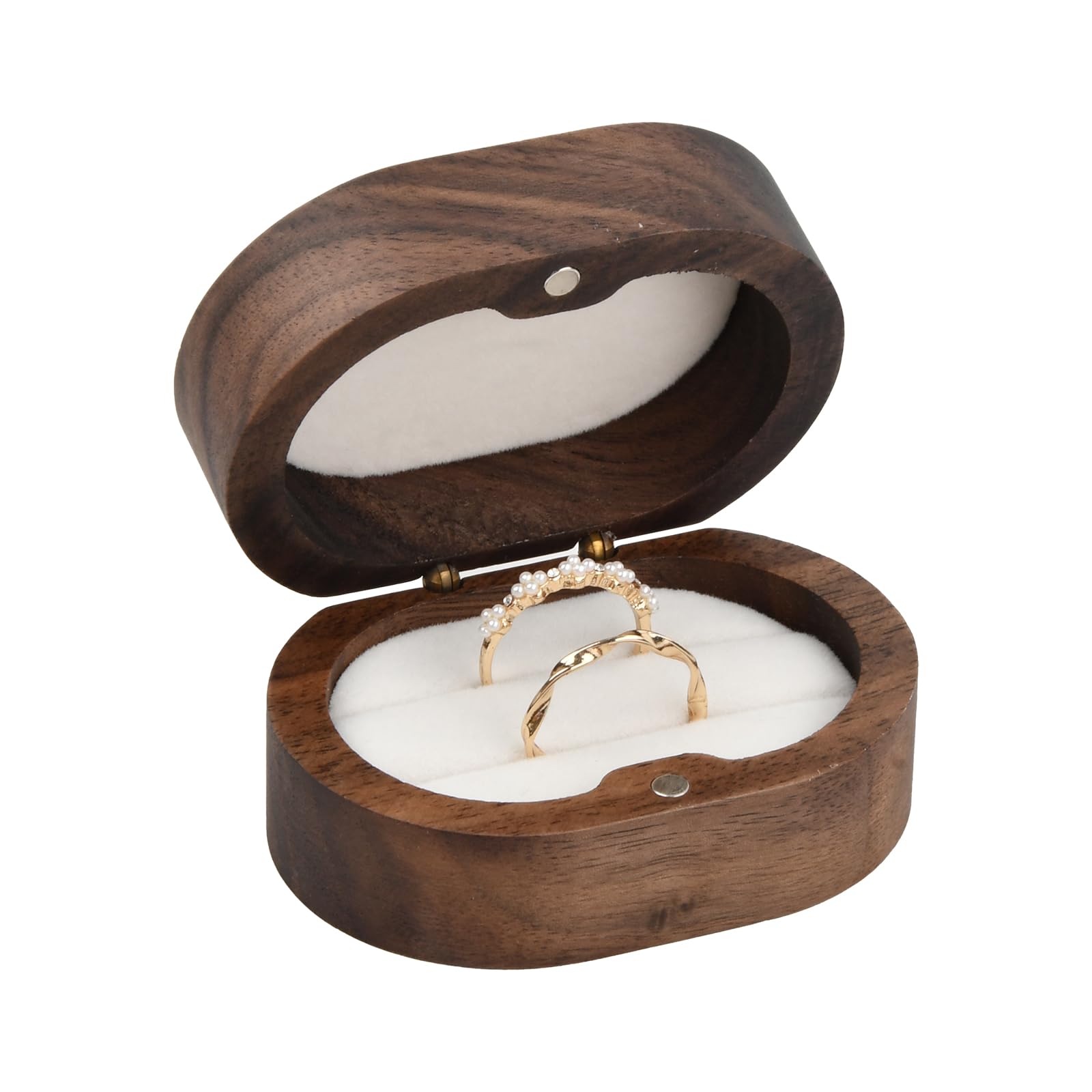 Scatola Per Anelli Nuziali In Legno - Porta Fedi Per Cerimonia