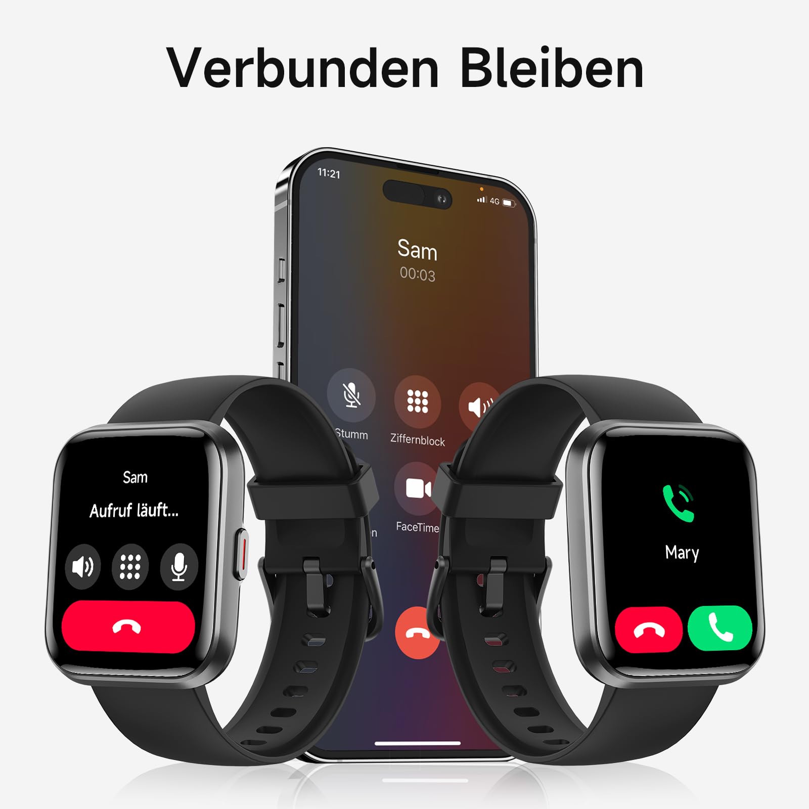 Woneligo Smartwatch Herren Damen, Smart Watch mit Telefonfunktion Alexa, Fitnessuhr mit Herzfrequenz Schlaf SpO2 Schrittzähler 110 Sportmodi IP68 wasserdichte, Sportuhr für iOS Android
