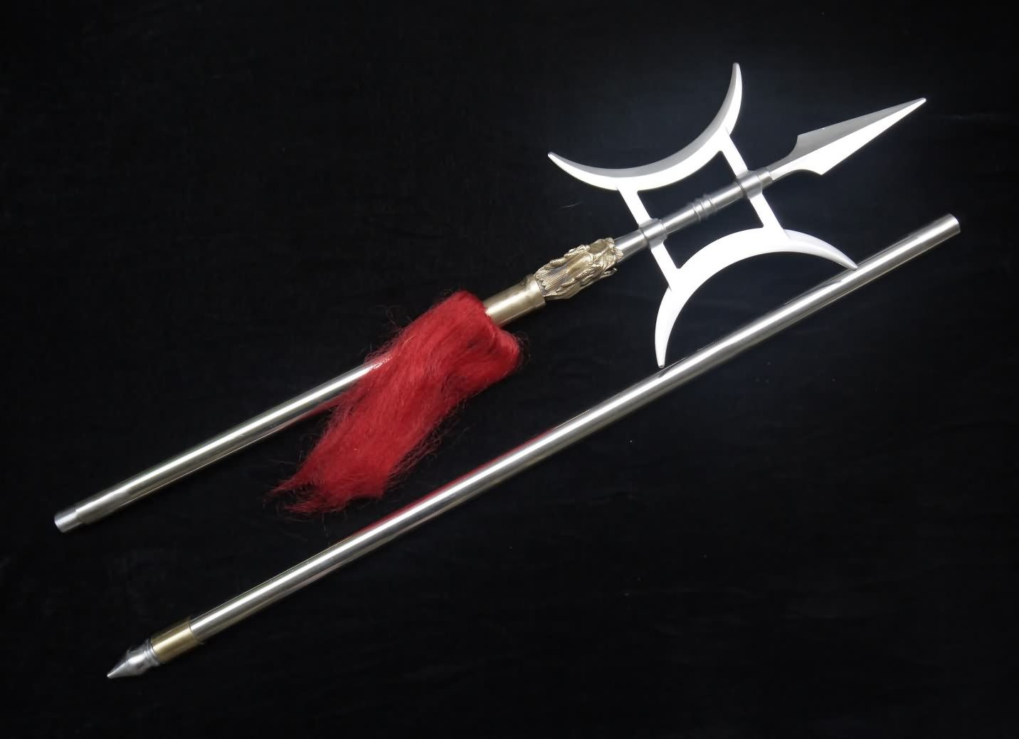 Halberd,Stainless Steel Material,Brass Faucet Shape,Chinese Martial Arts kung fu