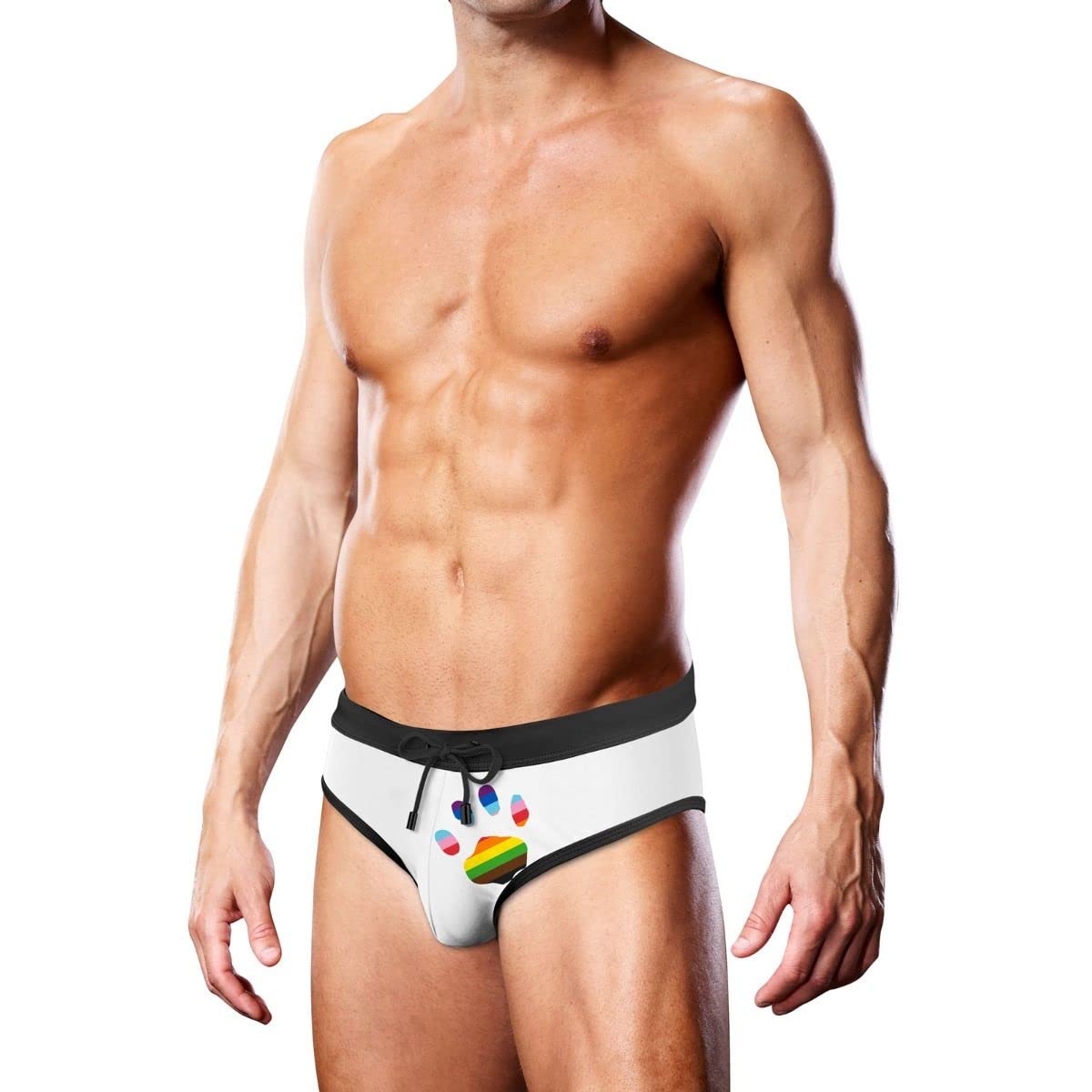 Prowler Swim Brief White Oversized Paw Large - UK Waist Size - 32" - 36" - One Count