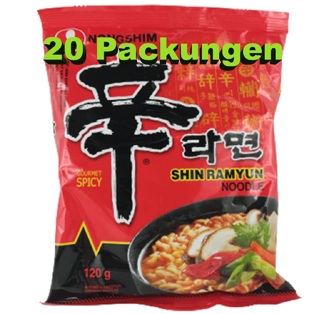 rumarkt Shin Ramyun Instant Noodles Gourmet Spicy 20 Pack (20 x 120g) Instant Dish
