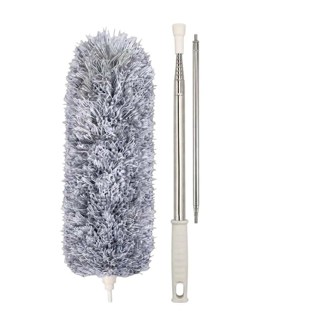 Stainless Steel Ceiling Fan Cleaning Mop with Extendable 100 Inch Handle | Washable Microfiber Duster for Ceiling Fans, Walls, Windows and High Reach Household Cleaning-image-36