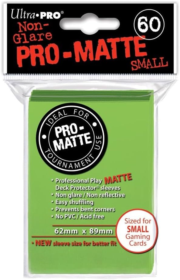 Ultra Pro Sleeves Pro-Matte D10 Card Game (Small, Lime Green)