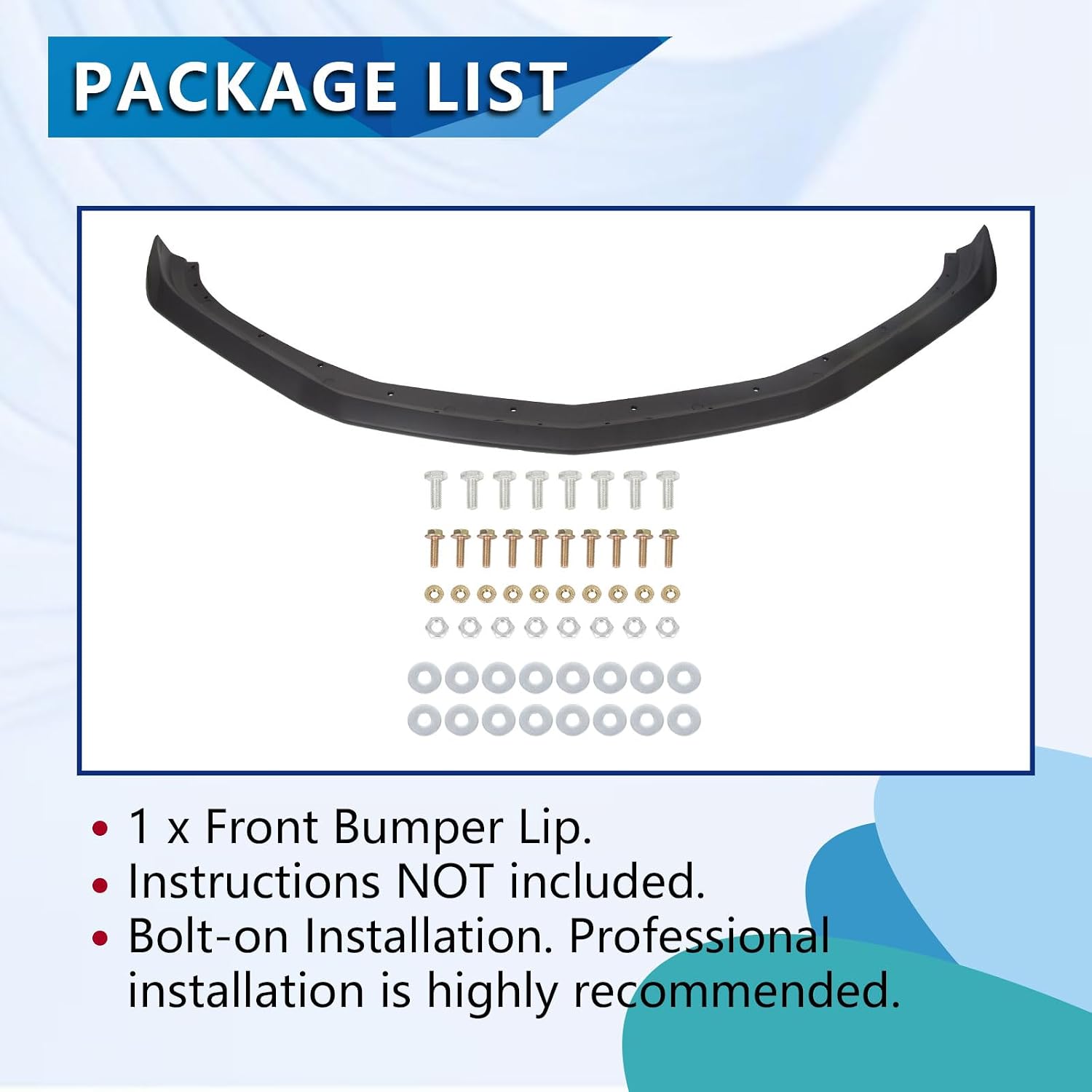 ECOTRIC Front Bumper Lip Compatible with 2016-2023 Chevy Chevrolet Camaro SS V8 Front Air Chin Underbody Front Lip Spoiler