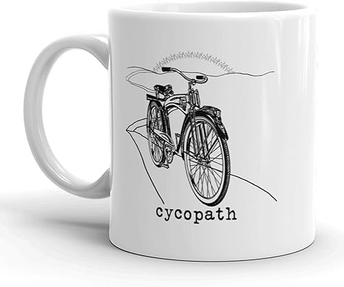 Crazy Dog T-Shirts Cycopath - Taza de café divertida para bicicleta de ciclista, 11 onzas