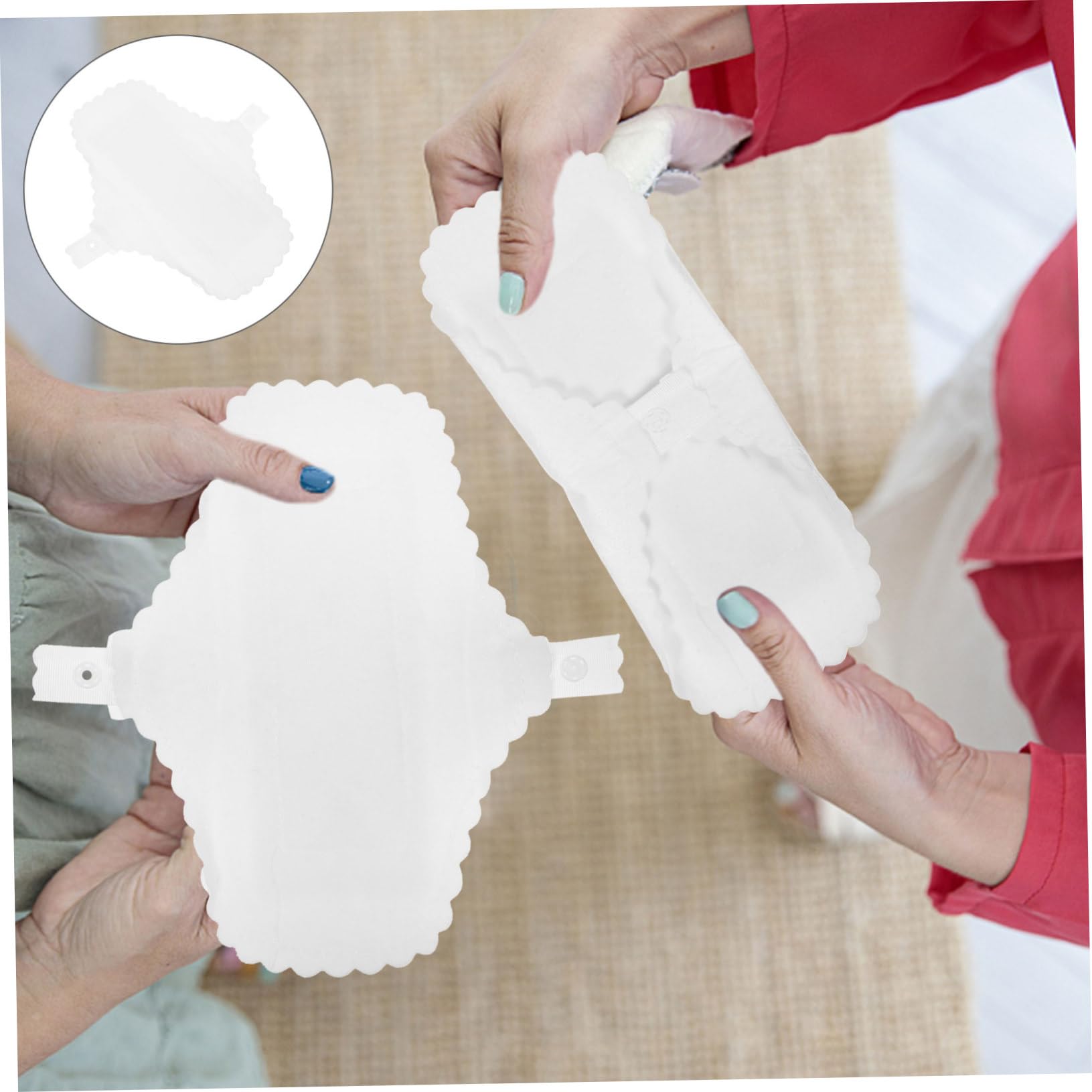 Healvian 20pezzi Assorbenti Mestruali Riutilizzabili Cotone Lavabili Assorbenti Impermeabili Con Decorazione Pizzo Facili Da Indossare e Pulire Protezione Contro Perdite Per Donne e Ragazze