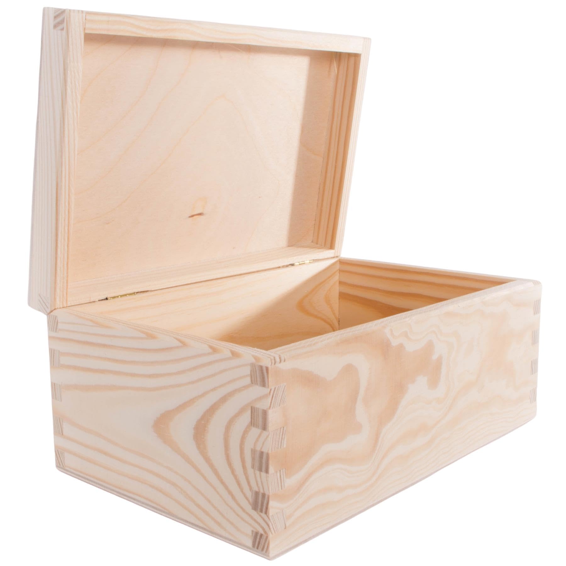 Boîte En Bois Rectangle Avec Couvercle - Petit Rangement Décoratif - 10.7x7.1x5cm