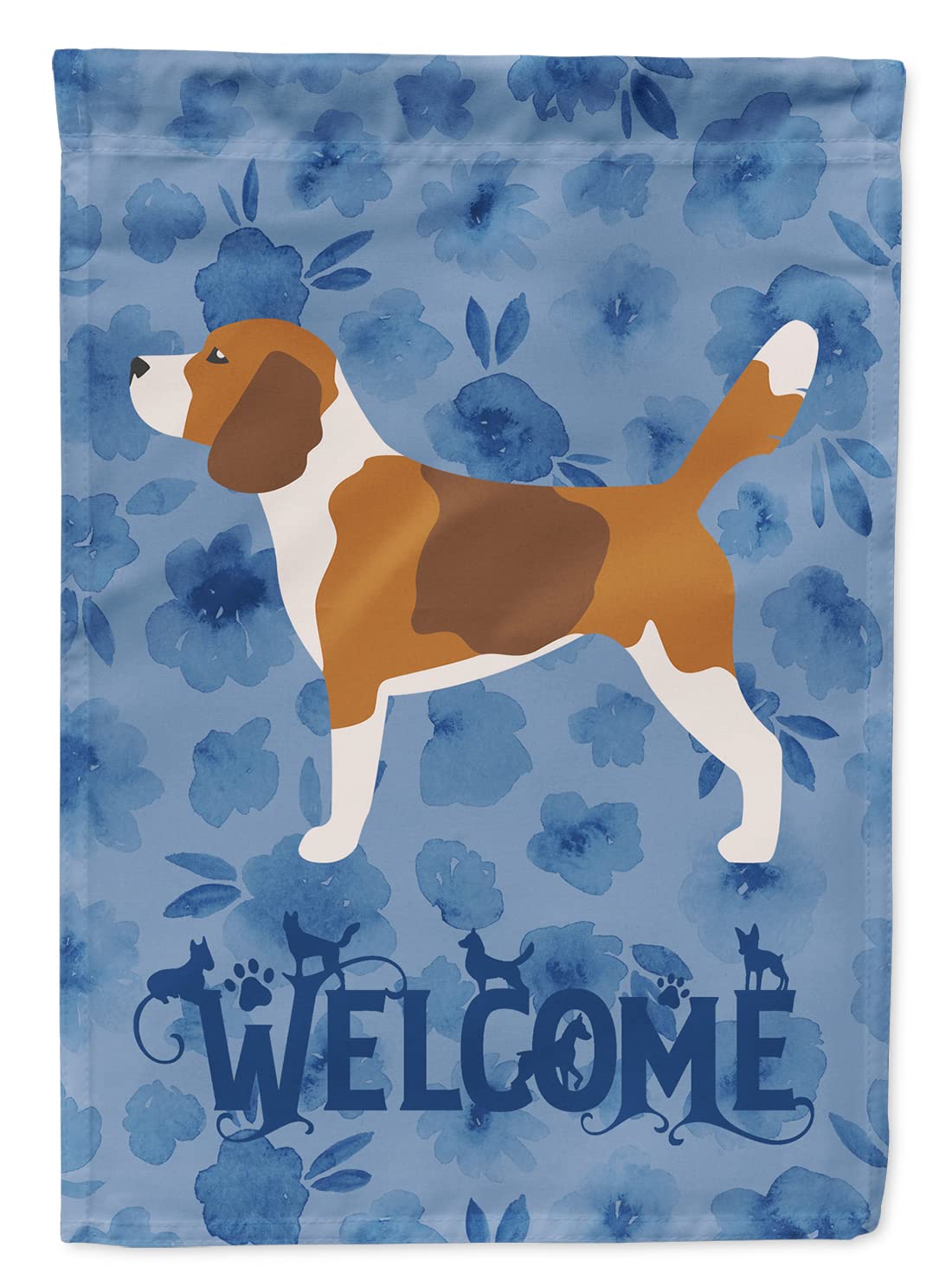 Drapeau Beagle Welcome haut de gamme en toile de canevas résistante