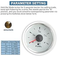 Vista 4 de Medidor de combustible marino – Medidor de nivel de combustible de barco impermeable de 2.047 in, medidor de combustible universal de repuesto