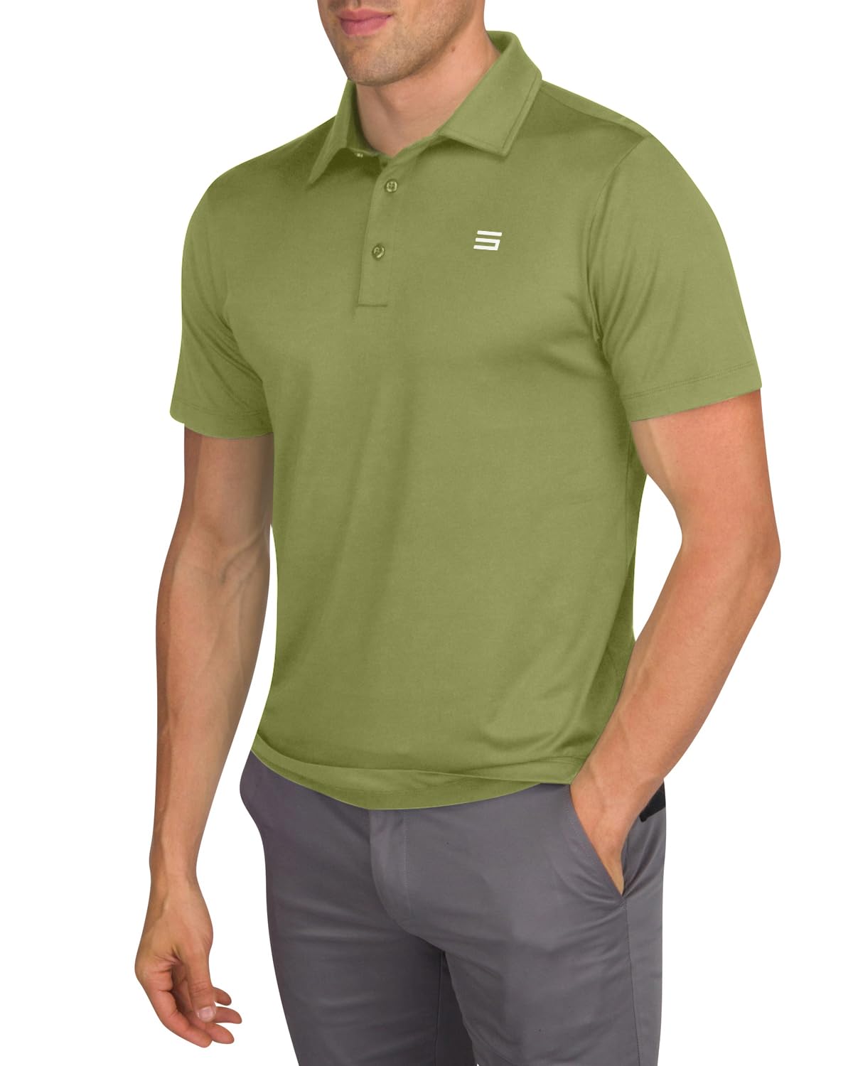 Men’s Untucked Golf Polo Shirts - The Perfect Length, Quick Dry, 4-Way Stretch Fabric. Moisture Wicking, UPF 50+ Protection