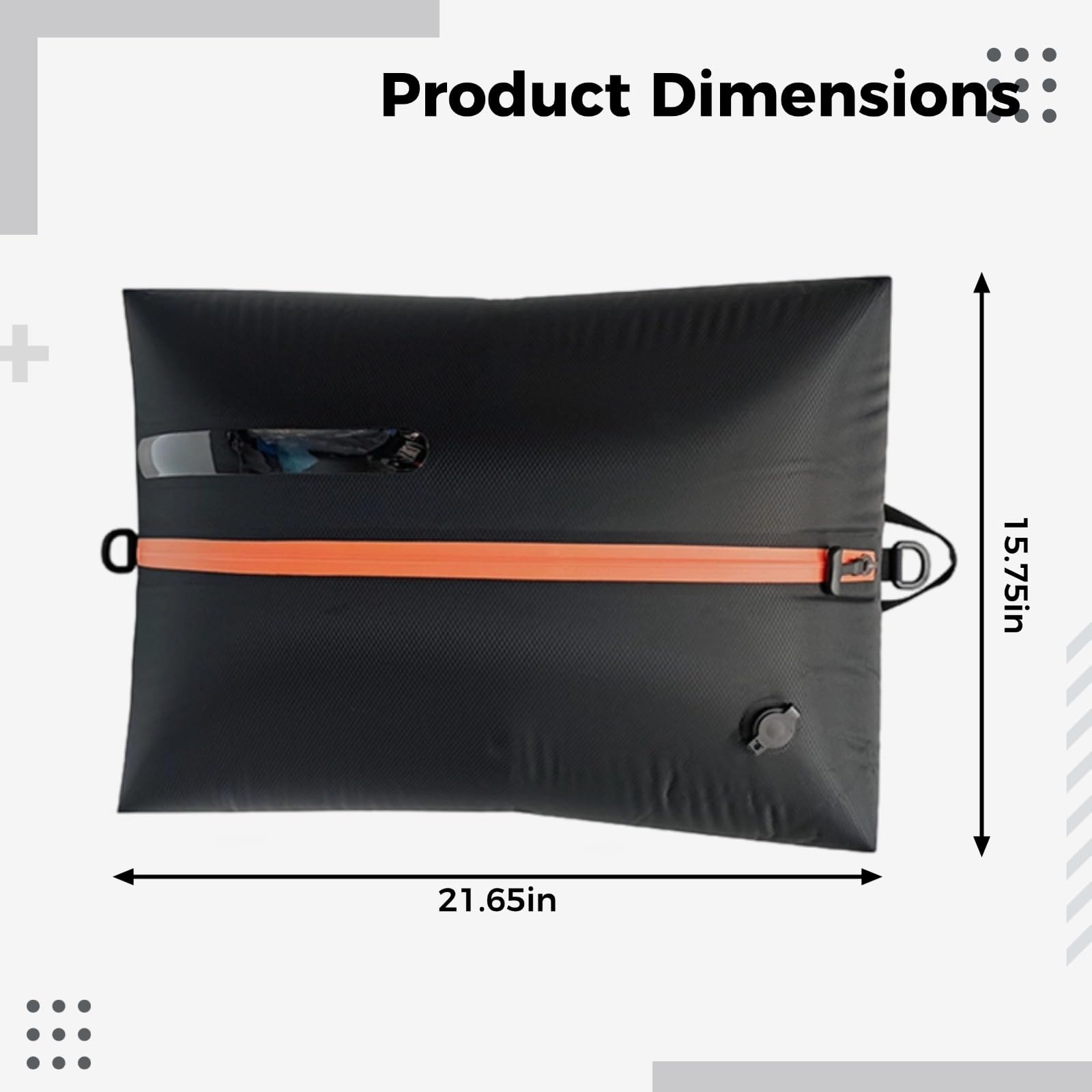 Reise Vakuumbeutel, 55 x 40 x 20 cm wiederverwendbare Kompressionsbeutel mit orangefarbenen Gurten, wasserdichte Platzsparer Koffer-Organizer