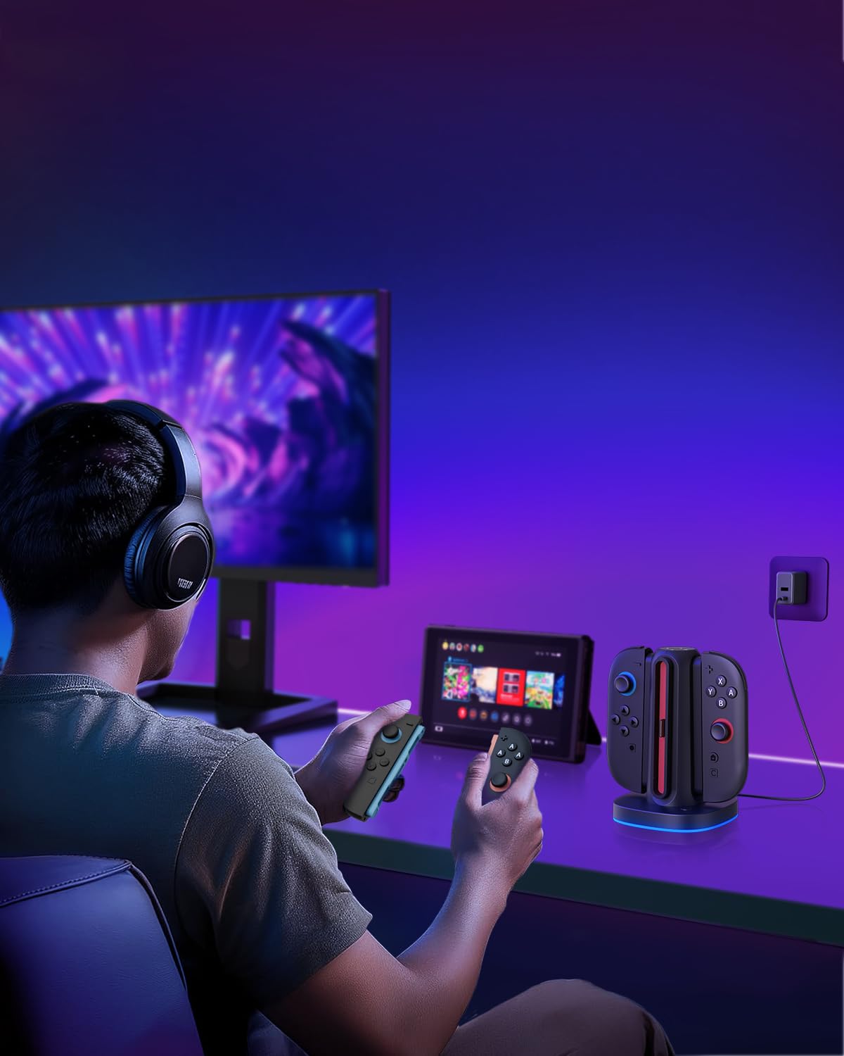 Chargeur Poignée Maecker pour Switch 2 Quai de Charge pour Switch 2 Station Joycon pour Switch 2 Accessoires 2025