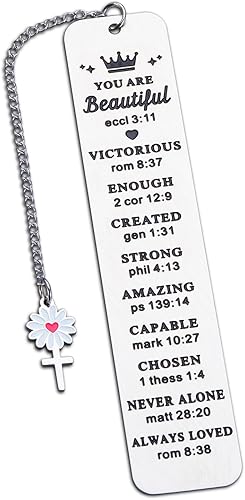 Marcapáginas con versículos bíblicos para mujeres, regalos religiosos inspiradores para adolescentes, marcadores cristianos para amantes de los