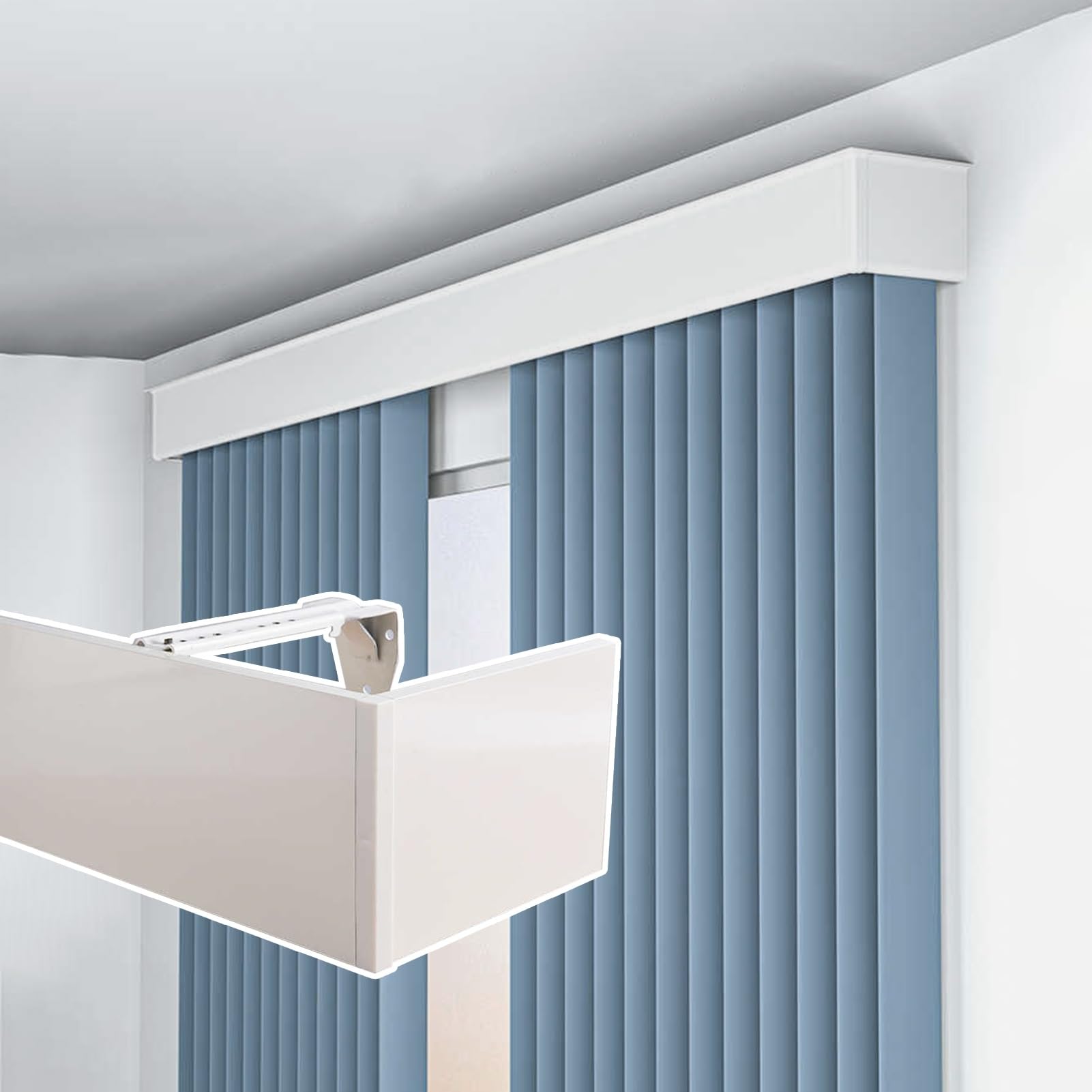 Blackout Pelmet Box for WindowsWall Mount Decorative Valance Panel No Track Required Heightened Cornice Cover for Elegant Home Décor