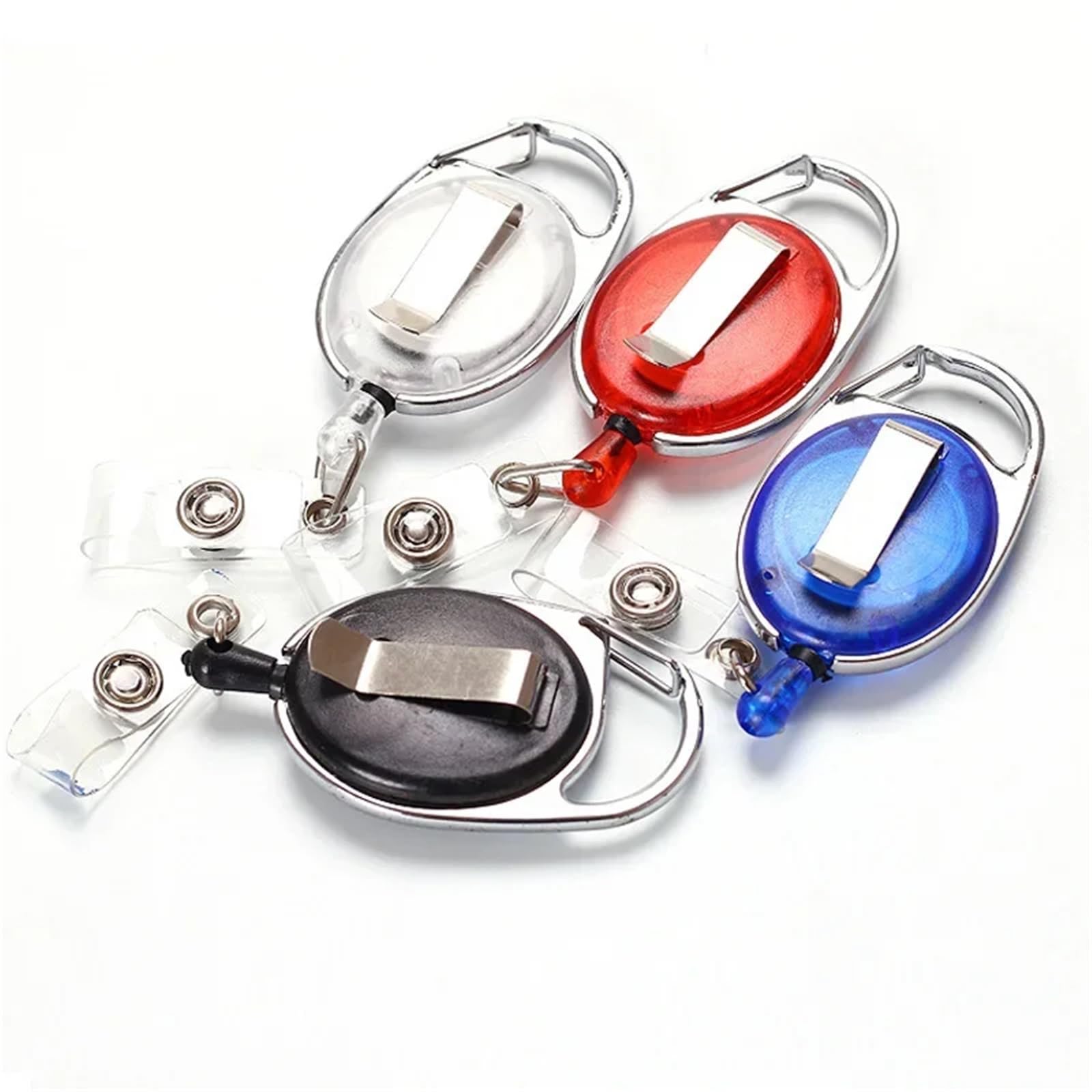 Enrouleurs de badges rétractables – Lot de 10 porte-badges rétractables pour infirmière, cartes de visite, de travail, porte-nom (couleur 2)