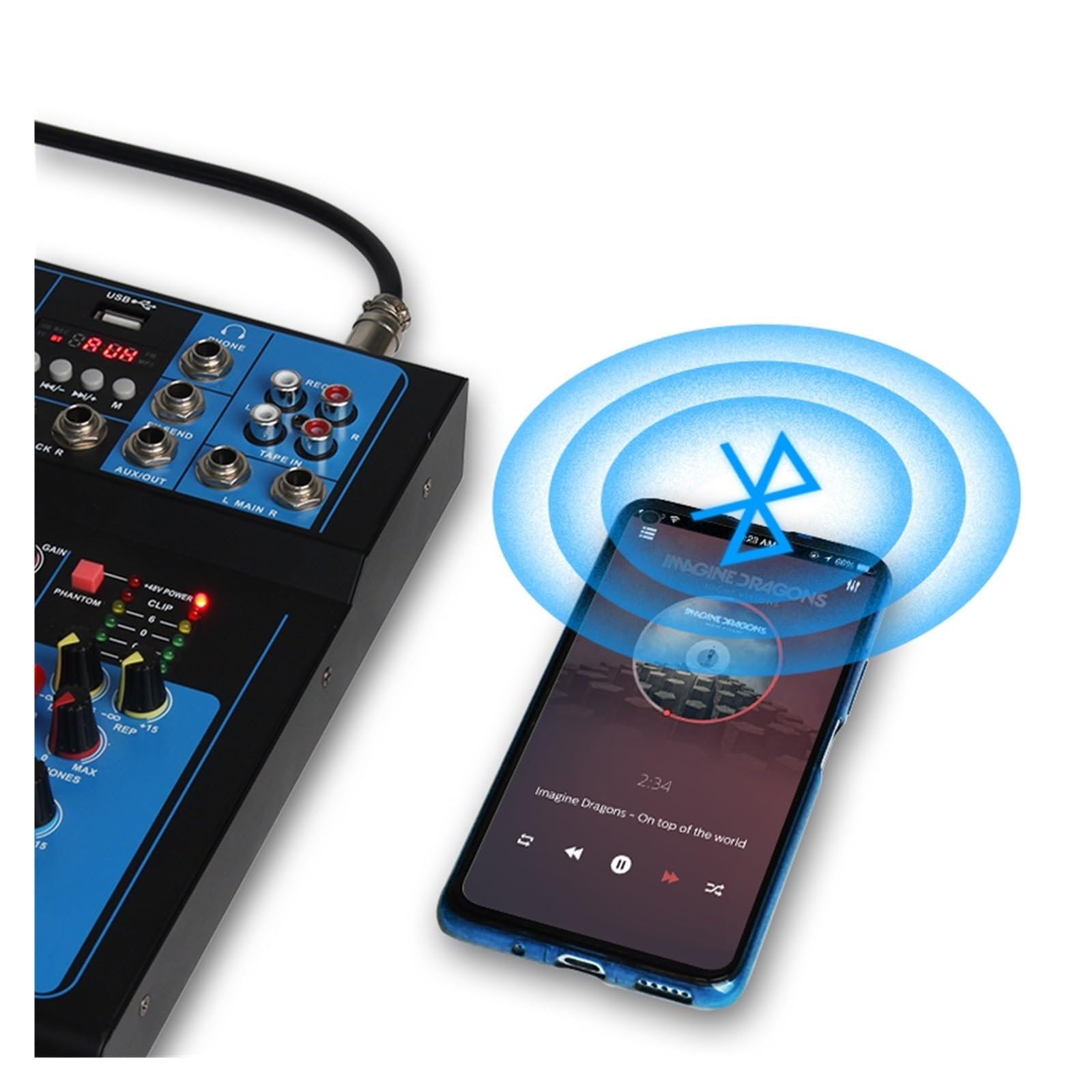 Mezclador de DJ, Mezclador de sonido profesional, mesa escenario, estudio en vivo, Mini mezclador, consola mezcla Usb, Dj Ktv Show, 7 canales