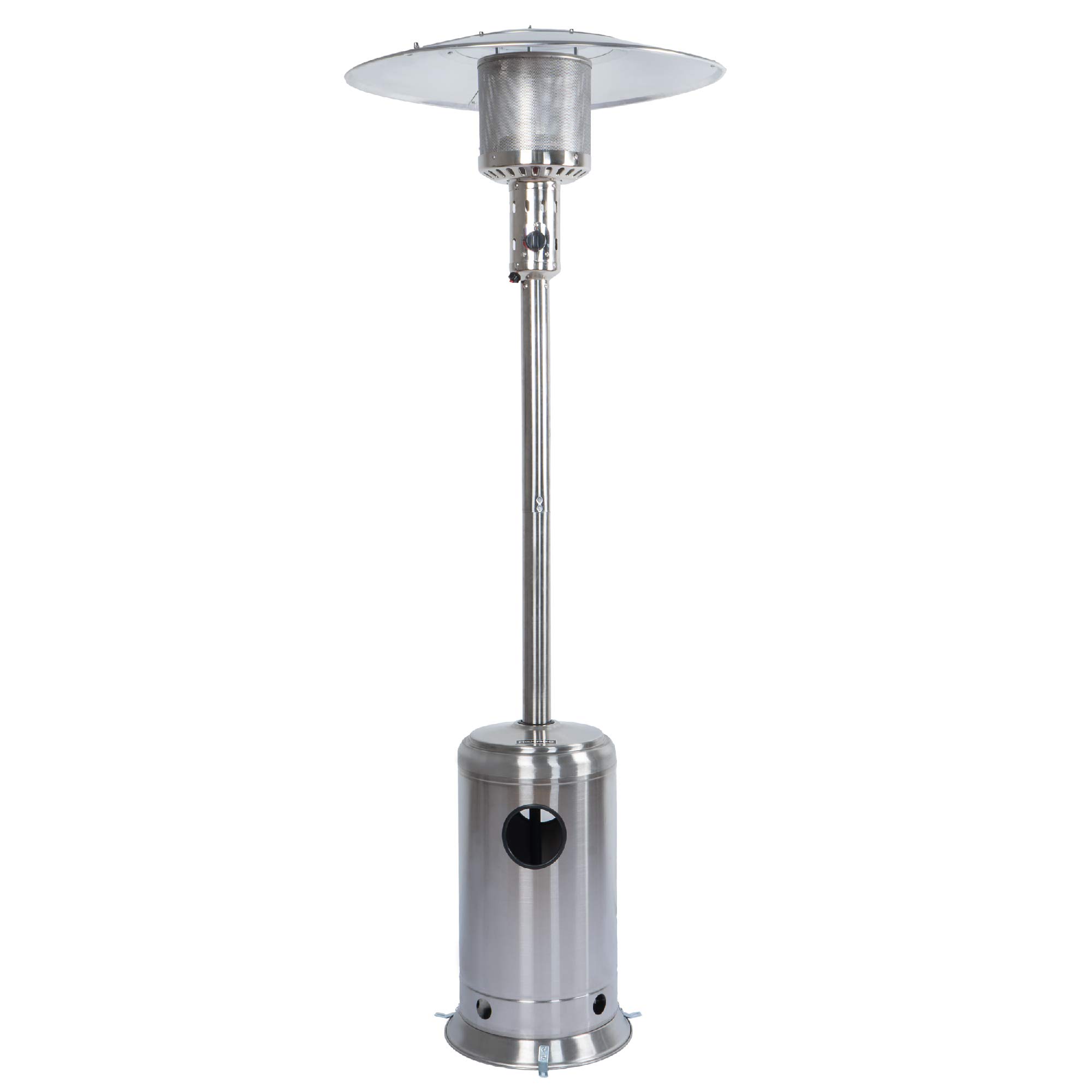 Amazon.com: HEXAGO Calentador comercial de acero inoxidable para patio al  aire libre de 47,000 BTU, calentador de suelo de gas propano líquido  portátil ajustable con ruedas, certificado ETL : Patio, Césped y