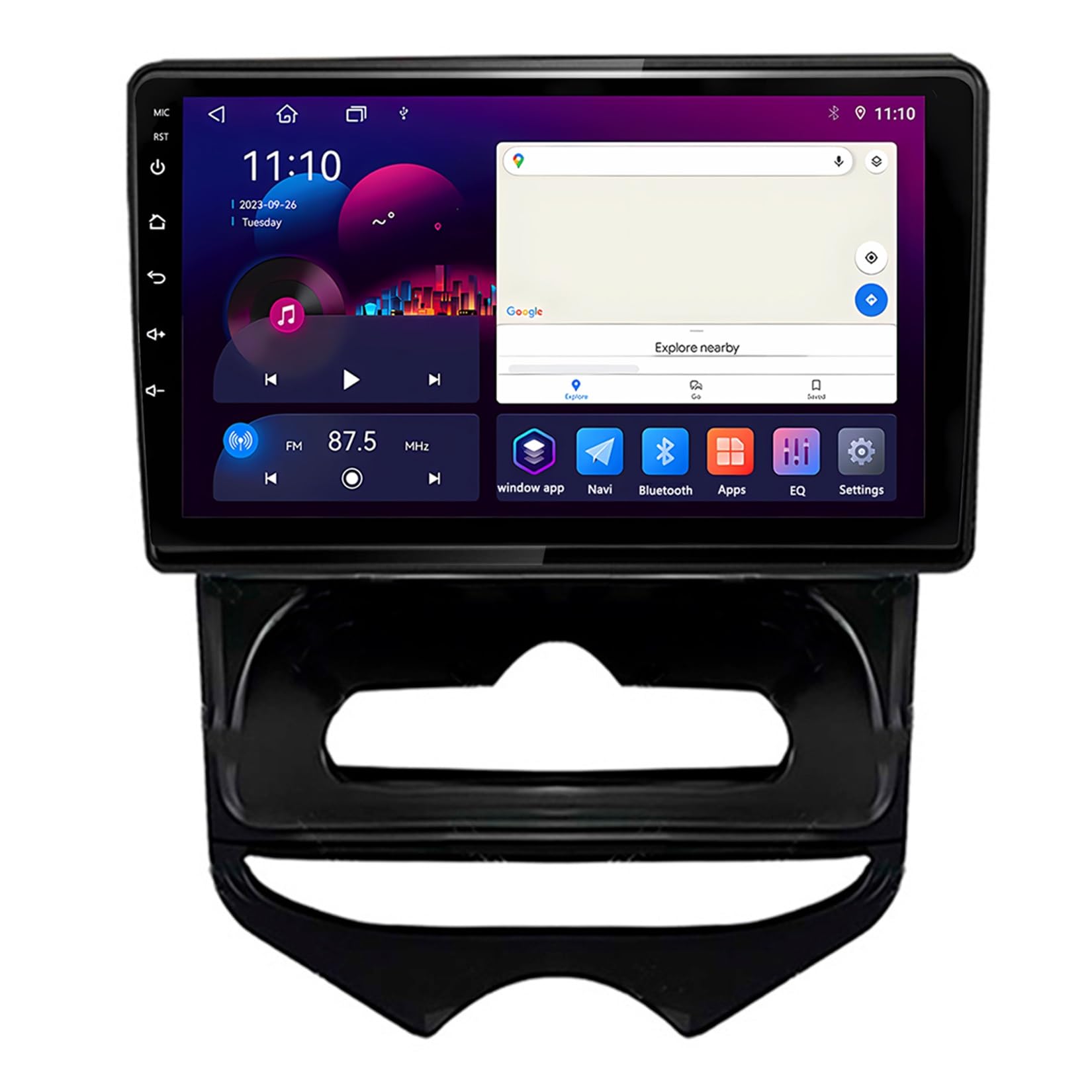 Genérico Radio Android 13 para Coche, Pantalla táctil de 10 Pulgadas, 2 DIN, para Hyundai ix20 (2010-2023), Control en el Volante, CarPlay, cámara de Marcha atrás AHD, navegación GPS, FM, Bluetooth (